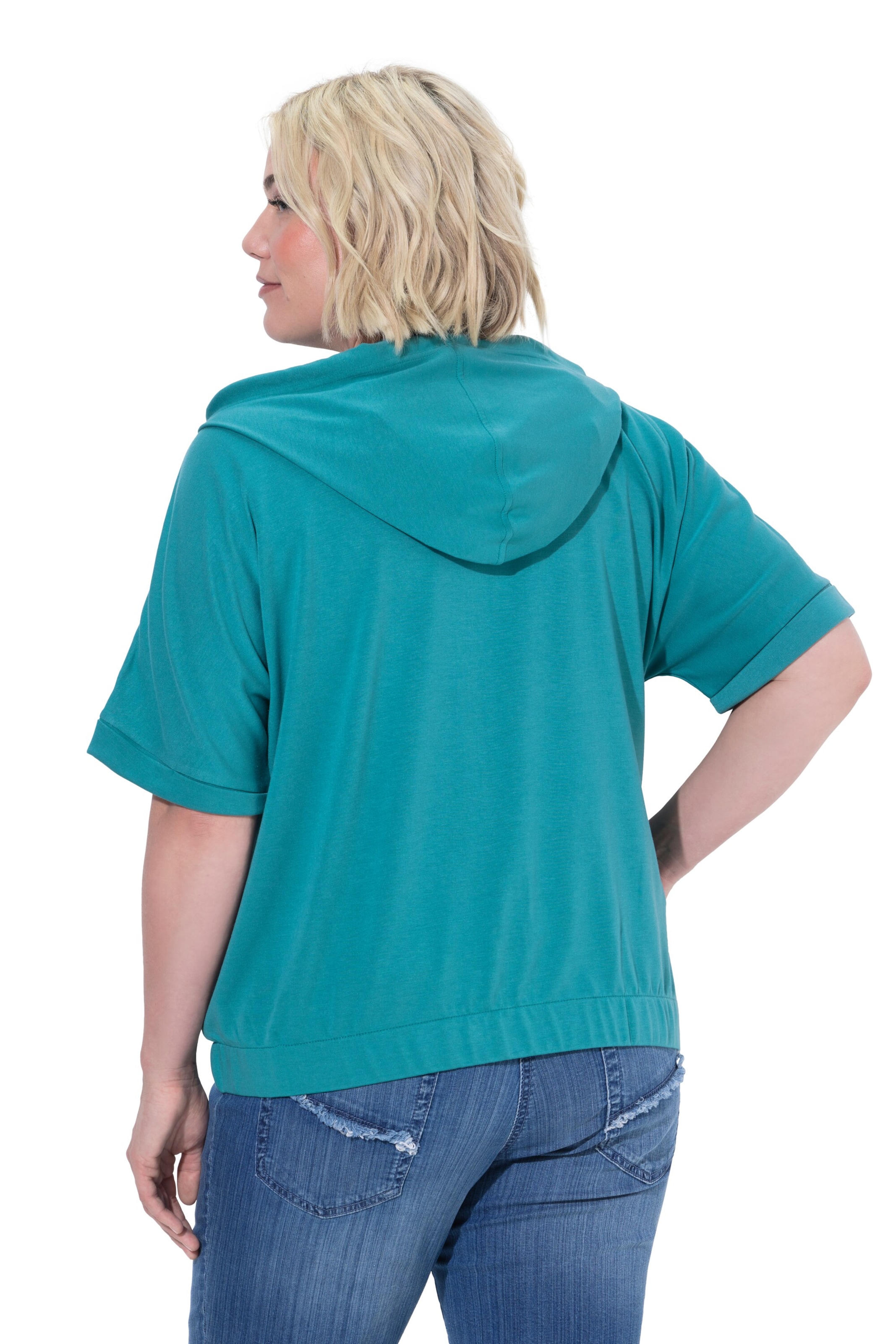 Ulla Popken Sweatvest in Blauw