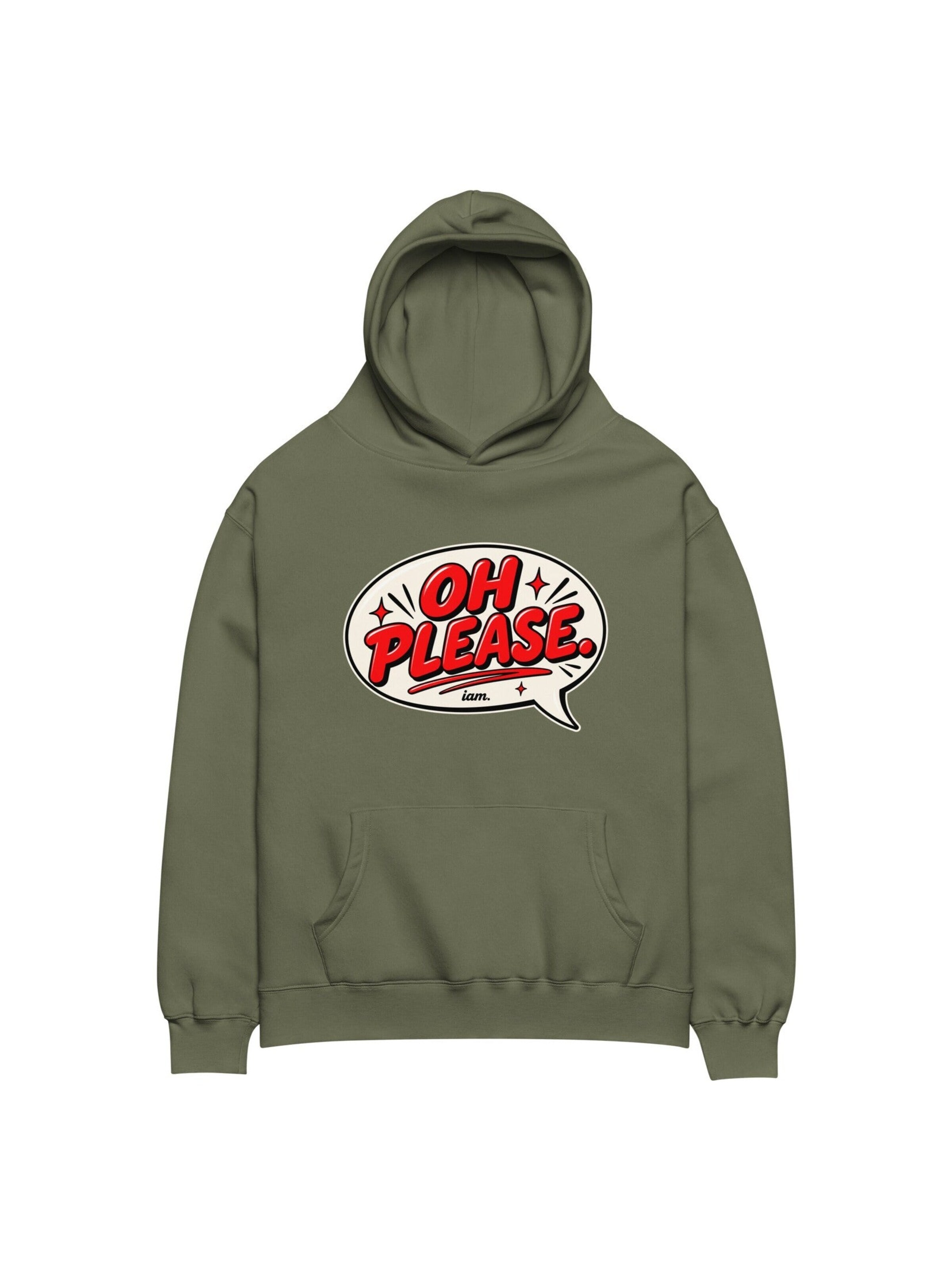 iam. Sweatshirt 'OP78 - THE HEAVY HOODIE' in Groen: voorkant
