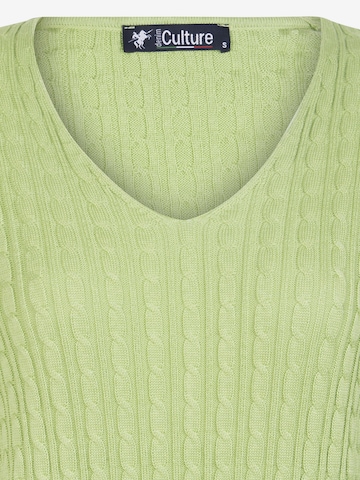 DENIM CULTURE Sweter 'Verla' w kolorze zielony