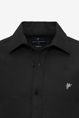 DENIM CULTURE Regular fit Button Up Shirt 'Jon' in Black
