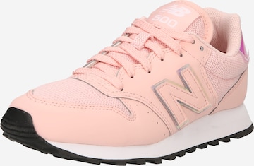 Sneaker bassa '500' di new balance in rosa: frontale