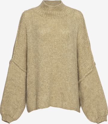 Lilavie Strickpullover ' Maraa ' in Braun: Vorderseite