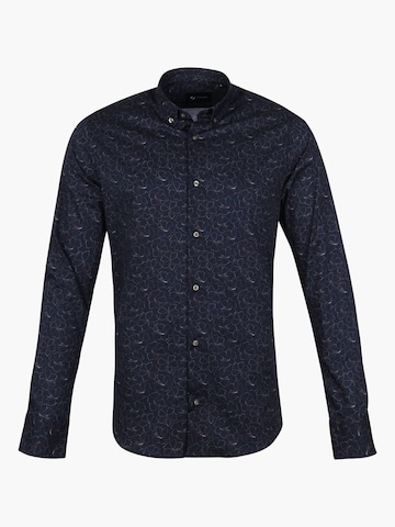 Suitable Slim fit Button Up Shirt in Blue: front