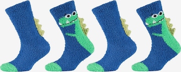 camano Socks in Blue: front
