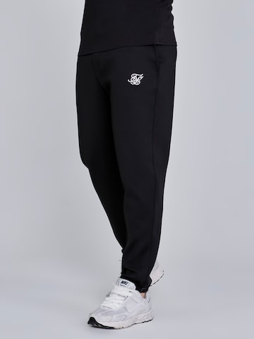 Regular Pantalon 'Essentials Poly' SikSilk en noir : devant