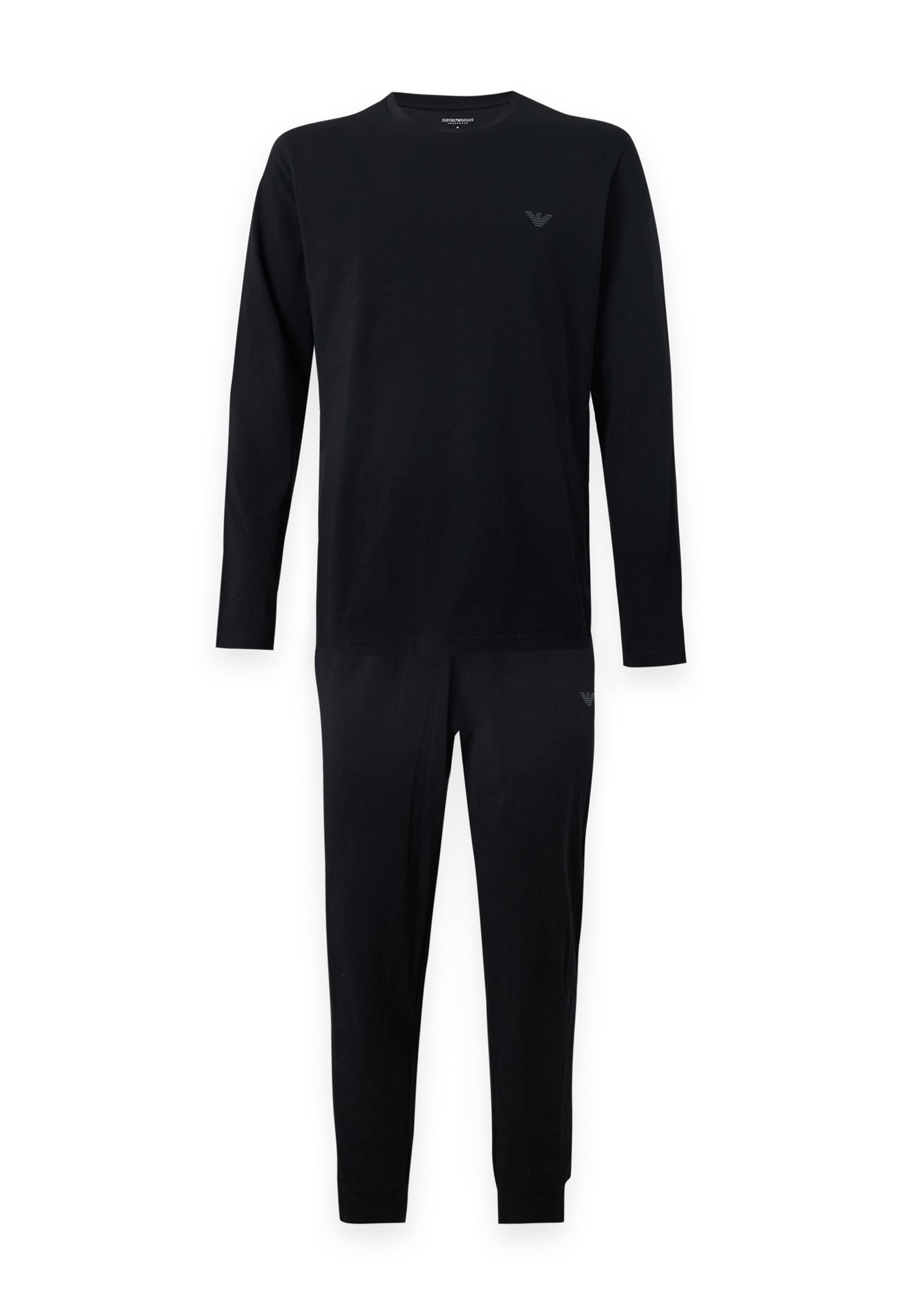 Emporio Armani Pyjama in Schwarz: Vorderseite