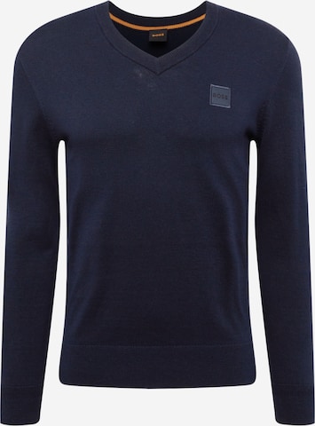 BOSS Orange - Pullover 'Kanovano' em azul: frente