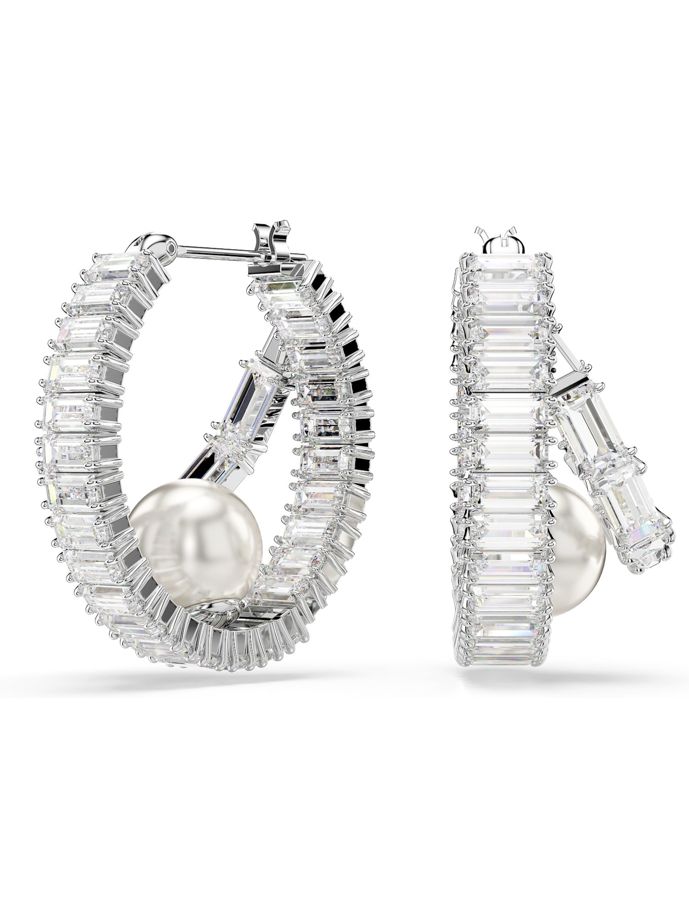 Swarovski Ohrringe in Silber: Vorderseite
