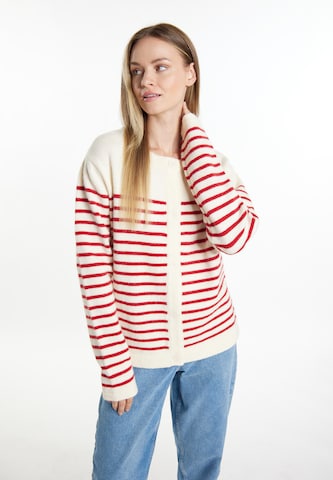 DreiMaster Maritim Knit cardigan in Red: front