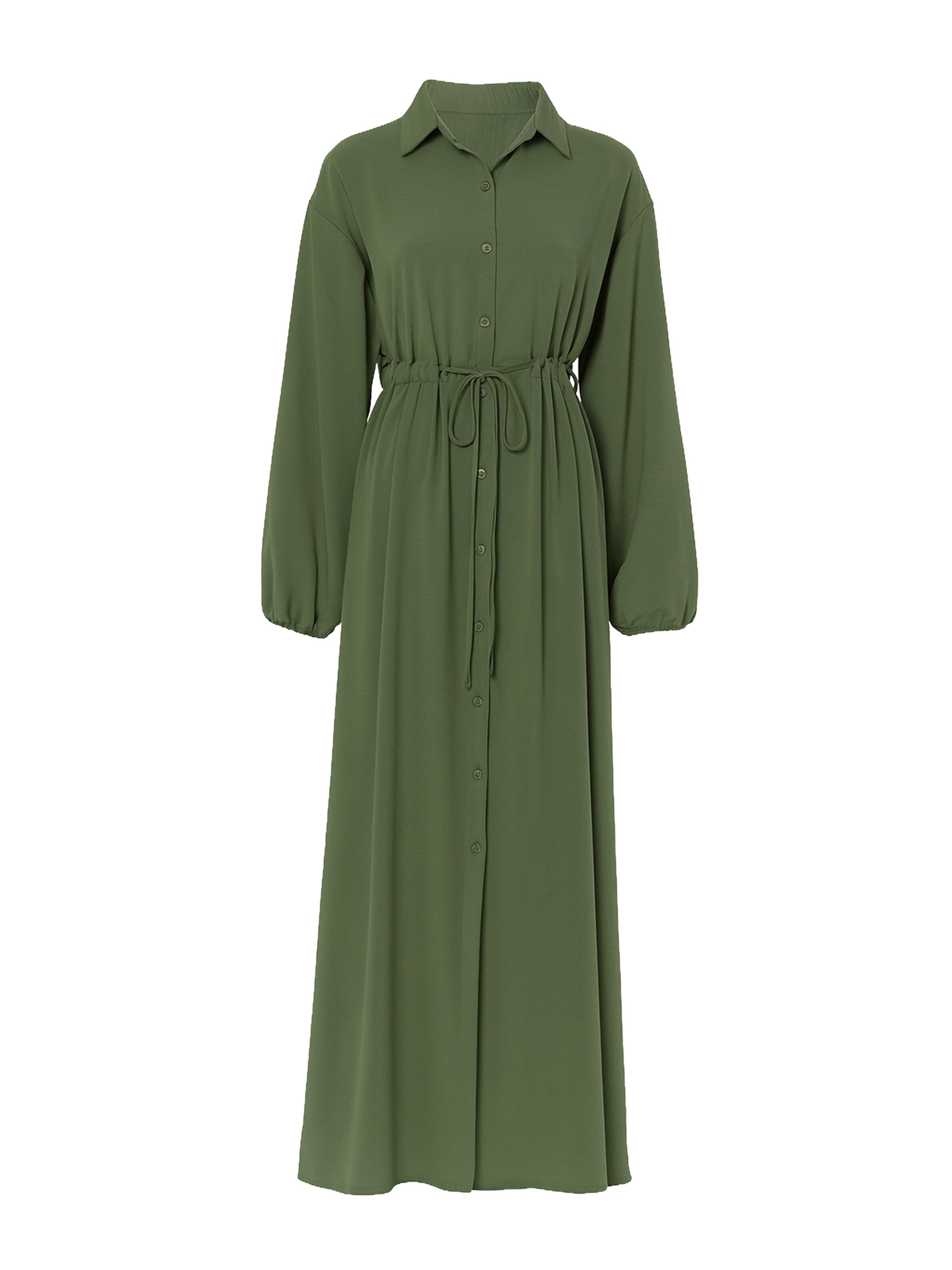 Robe-chemise Elara en vert : devant