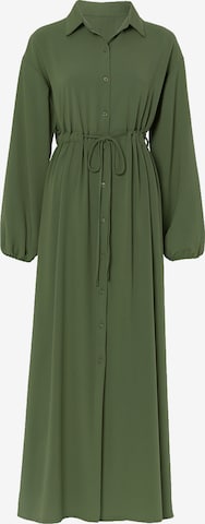 Robe-chemise Elara en vert : devant