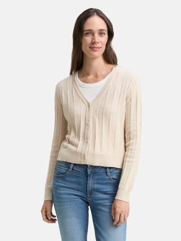 TOM TAILOR Strickjacke in Beige: Vorderseite