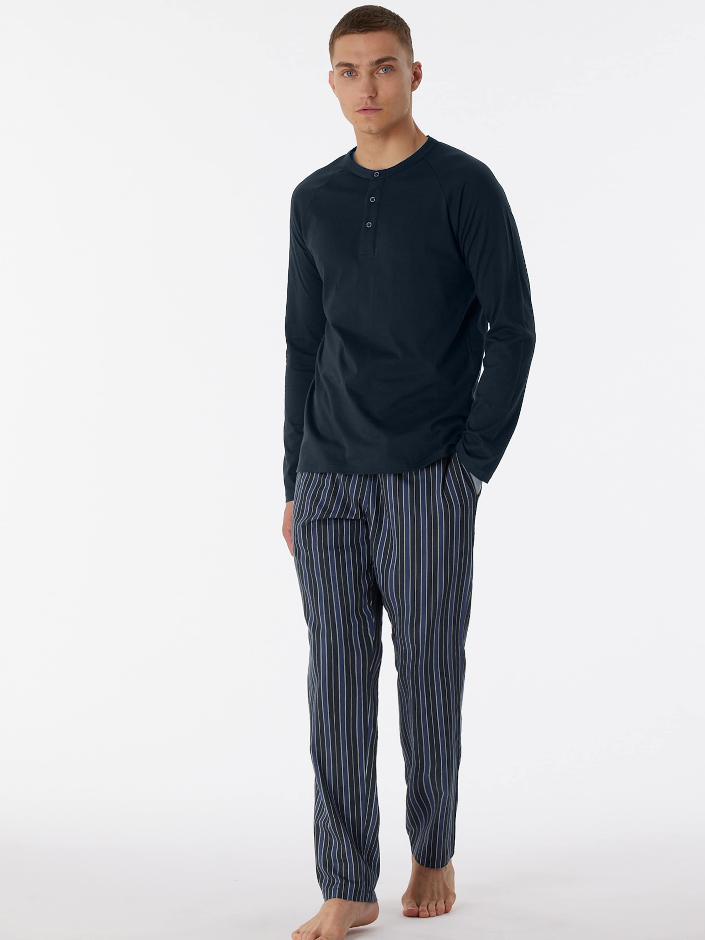 SCHIESSER Pyjama ' Selected Premium ' in Nachtblau | ABOUT YOU