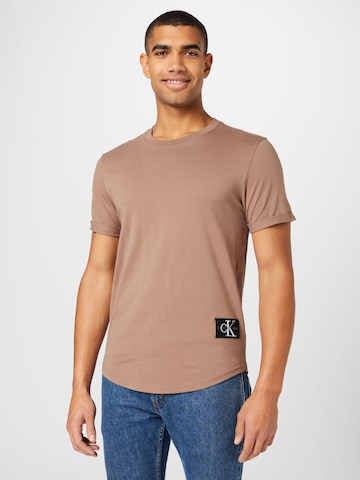 Calvin Klein Jeans Shirt in Brown: front