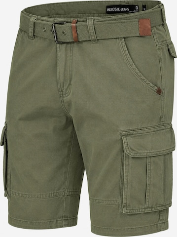 INDICODE - regular Pantalón cargo en verde: frente