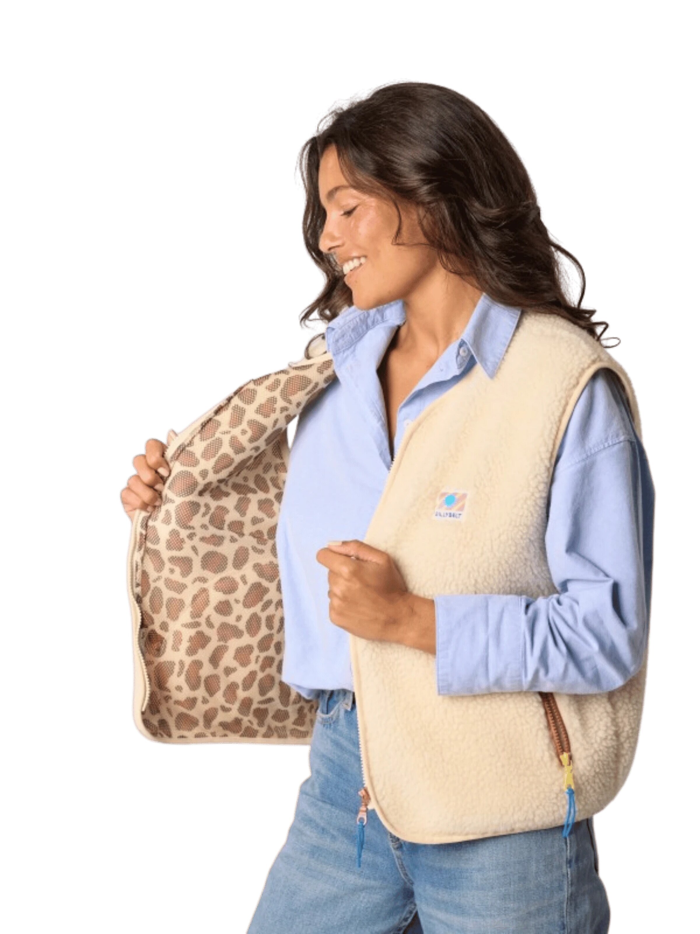 Billybelt Vest 'Sherpa Weste' in Beige