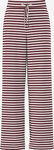 Wide Leg Pantalon 'PCLaya' PIECES en rouge : devant