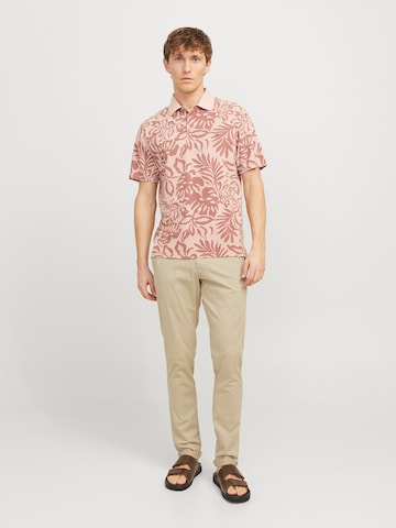 Coupe slim Pantalon chino 'JPSTMarco Sunny' JACK & JONES en beige