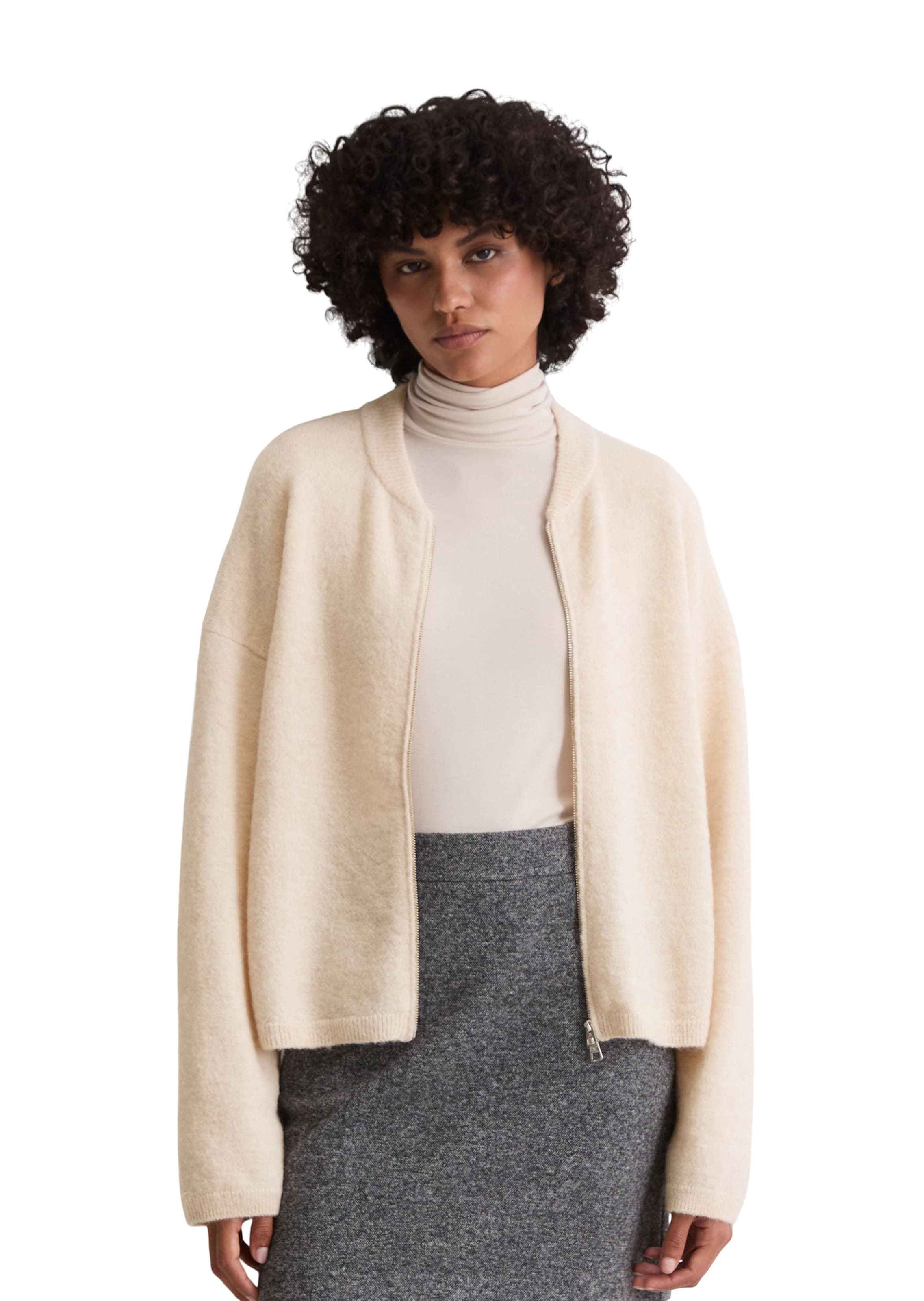 Cardigan Marc O'Polo en beige : devant