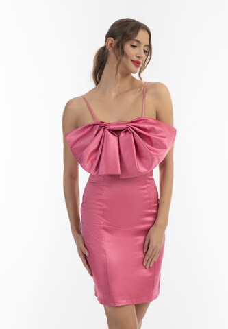 faina - Vestido de gala en rosa: frente