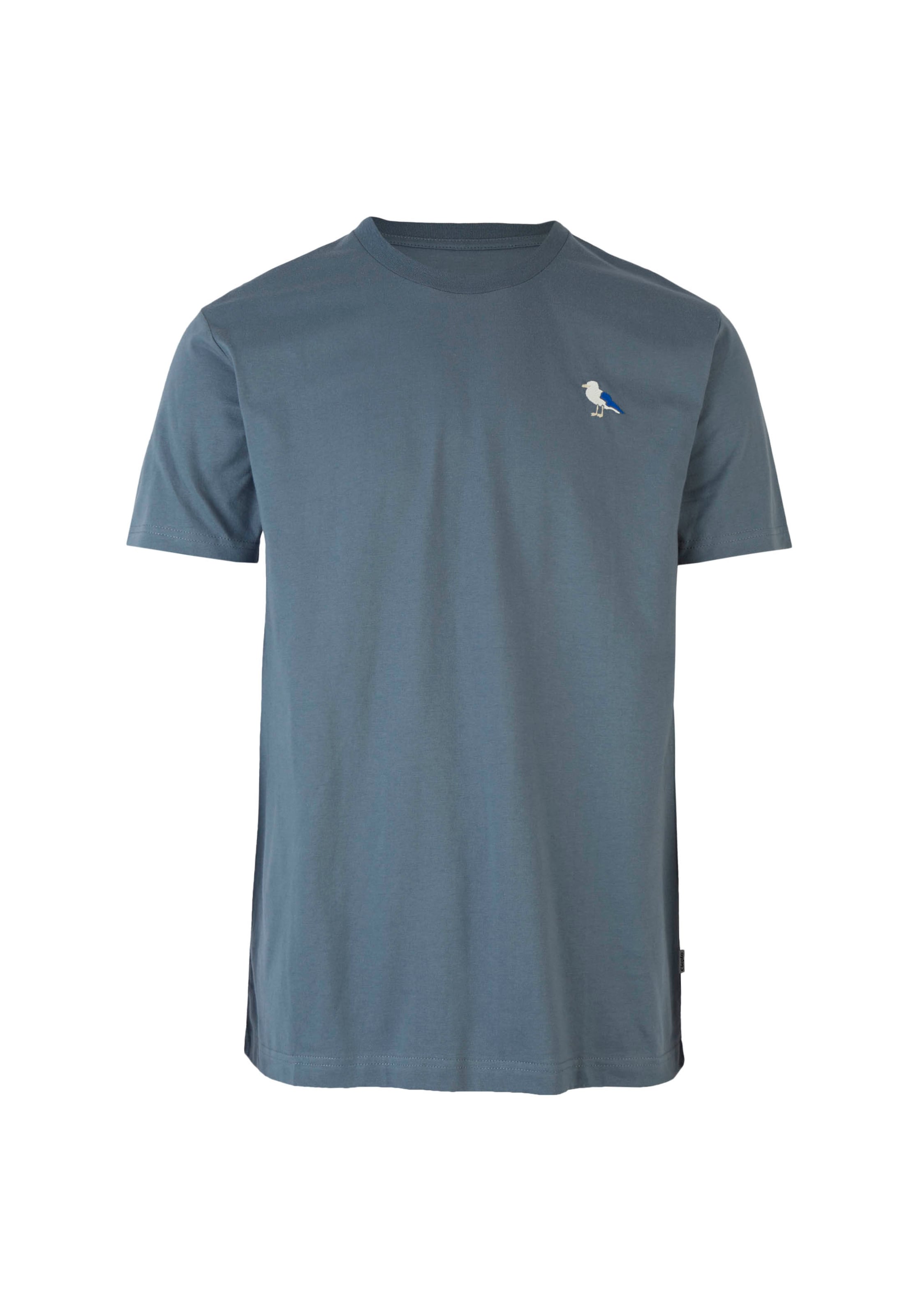 Cleptomanicx T-Shirt 'Embro Gull' in Blau: Vorderseite