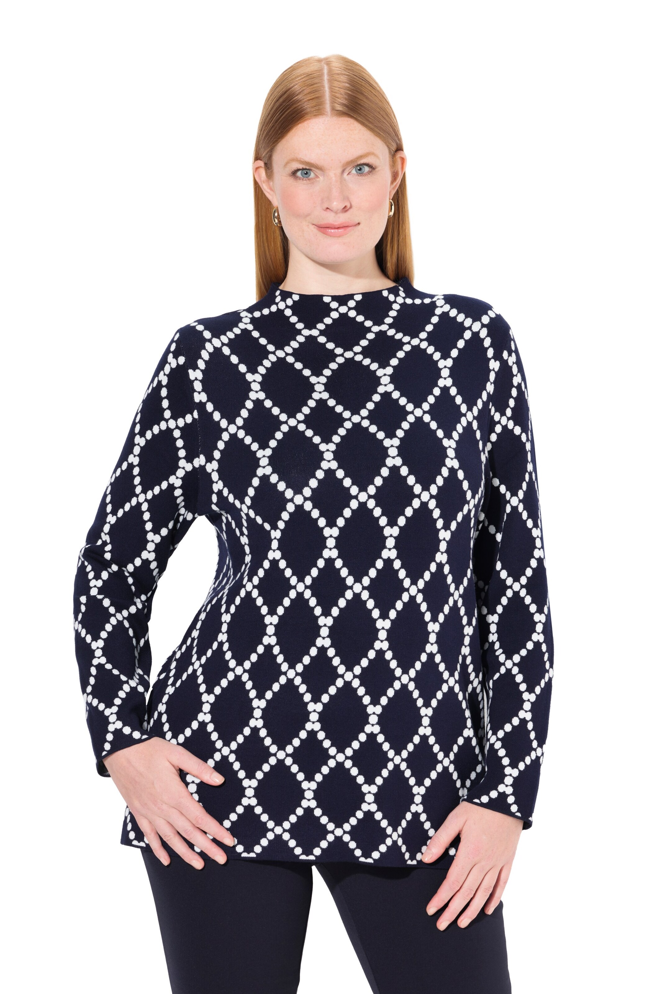 Ulla Popken Sweater in Blue: front