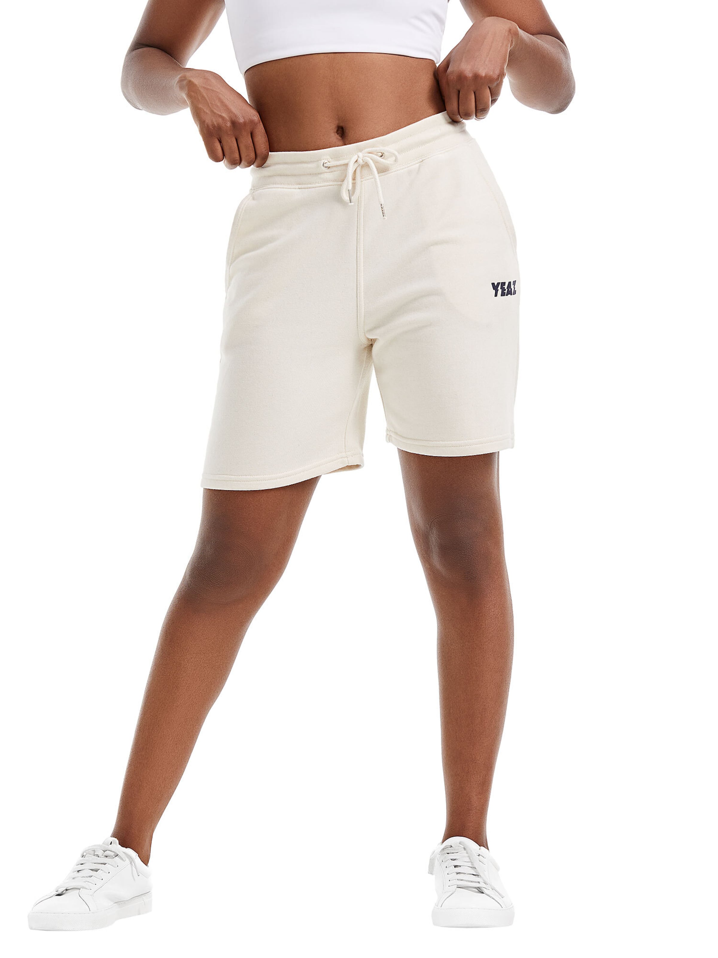 YEAZ regular Παντελόνι φόρμας 'Chax' σε λευκό