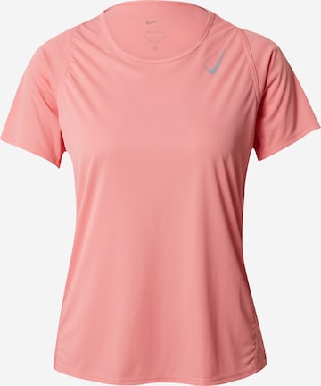 T-shirt fonctionnel 'RACE' NIKE en rose : devant