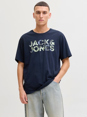 JACK & JONES Koszulka 'JJEJEFF' w kolorze niebieski: przód
