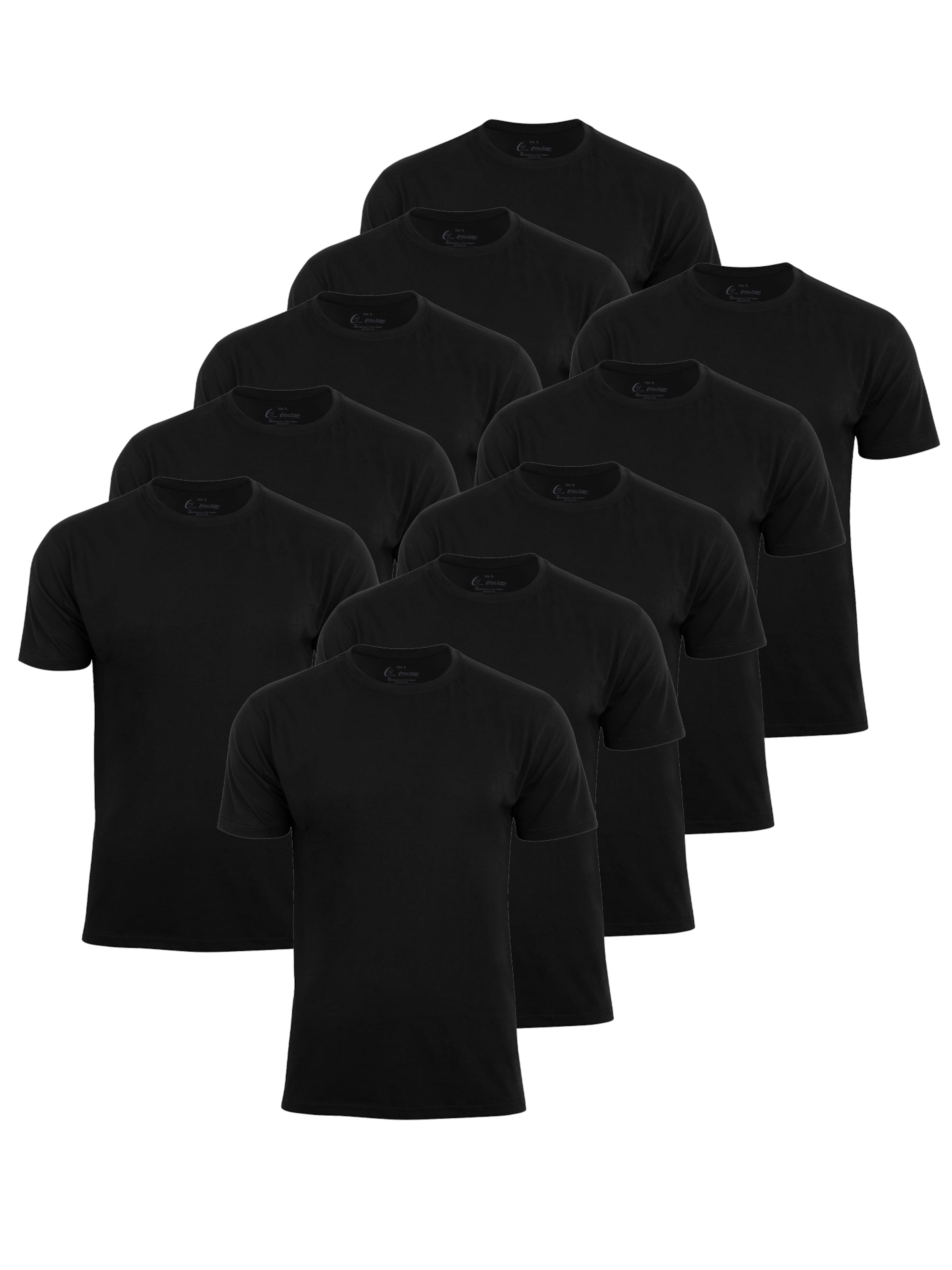 Maglietta di Cotton Prime in nero: frontale