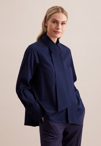 SEIDENSTICKER Blouse 'Schwarze Rose ' in Blauw: voorkant
