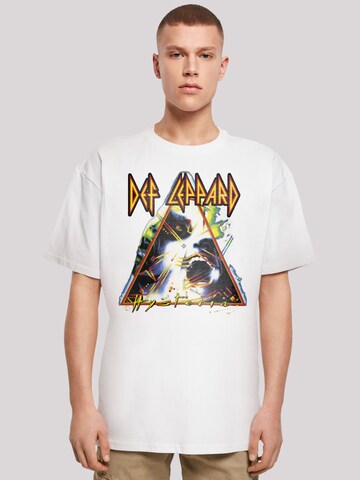 T-Shirt 'Def Leppard Hysteria' F4NT4STIC en blanc : devant