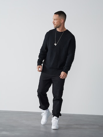 DAN FOX APPAREL Regular Fit Pullover 'Laurenz' in Schwarz