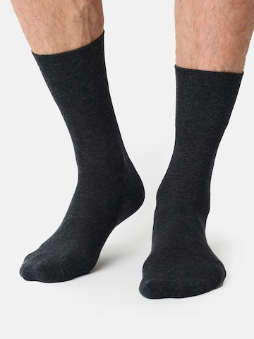 Chaussettes 'Aktiv' Nur Der en gris : devant