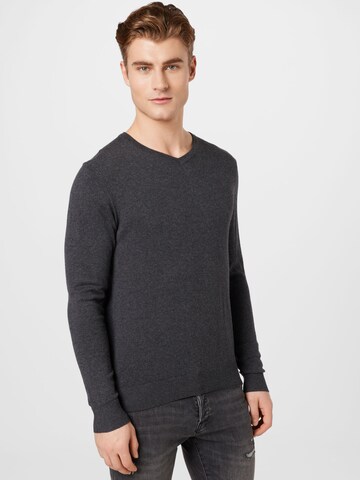 JACK & JONES Πουλόβερ 'Emil' σε γκρι: μπροστά