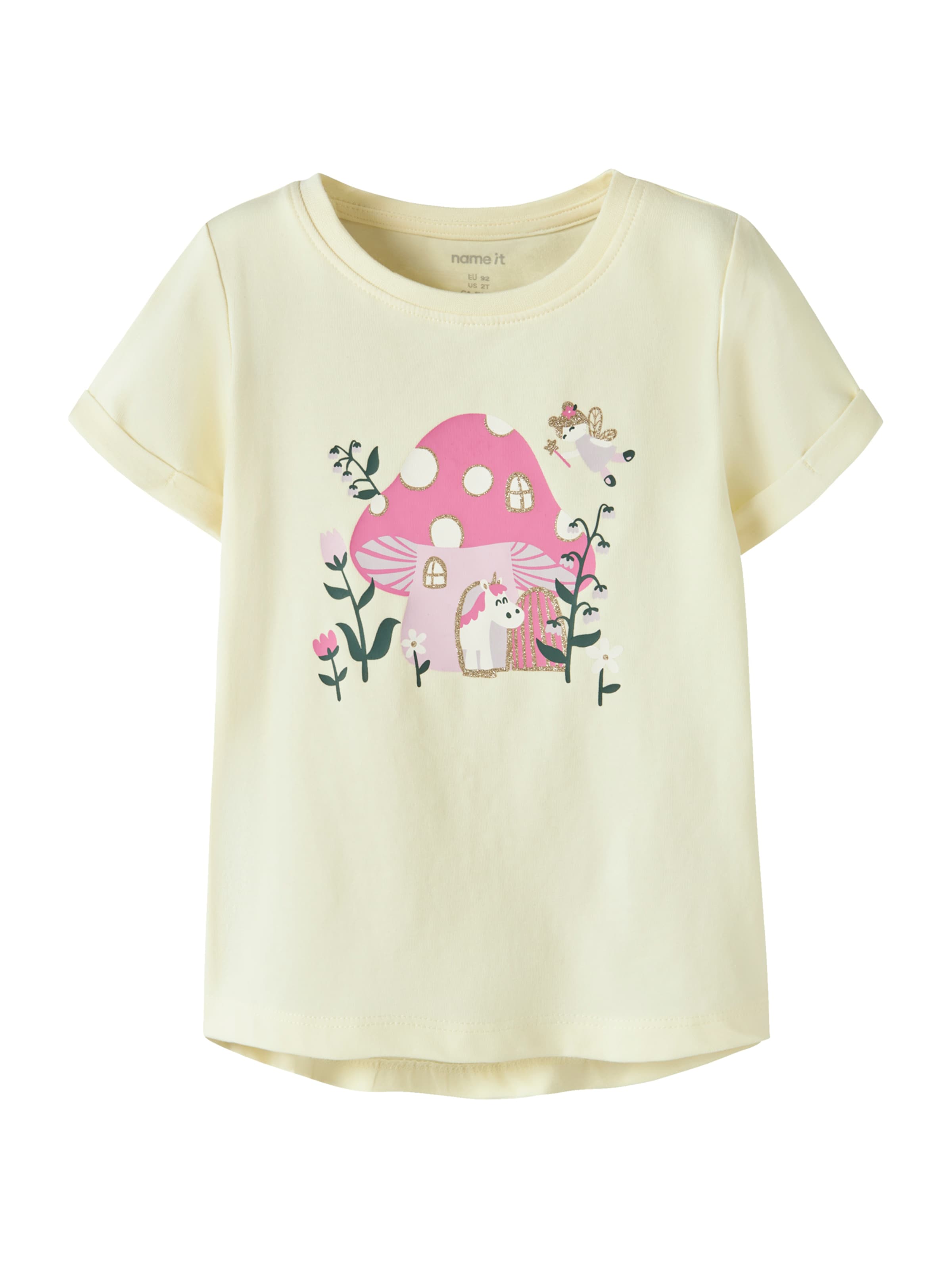 NAME IT Футболка 'NMFVIX' в Светло-желтый / Темно-зеленый / Розовый / Светло-розовый, Обзор товара