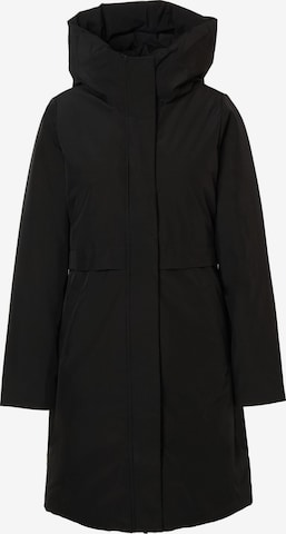 Cappotto invernale di mazine in nero: frontale