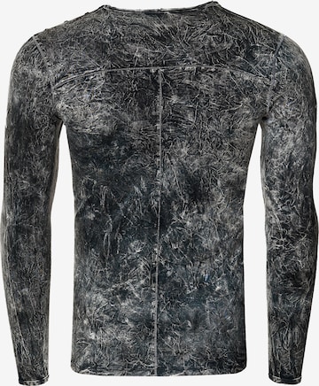 Rusty Neal Langarmshirt mit coolem Print in Grau