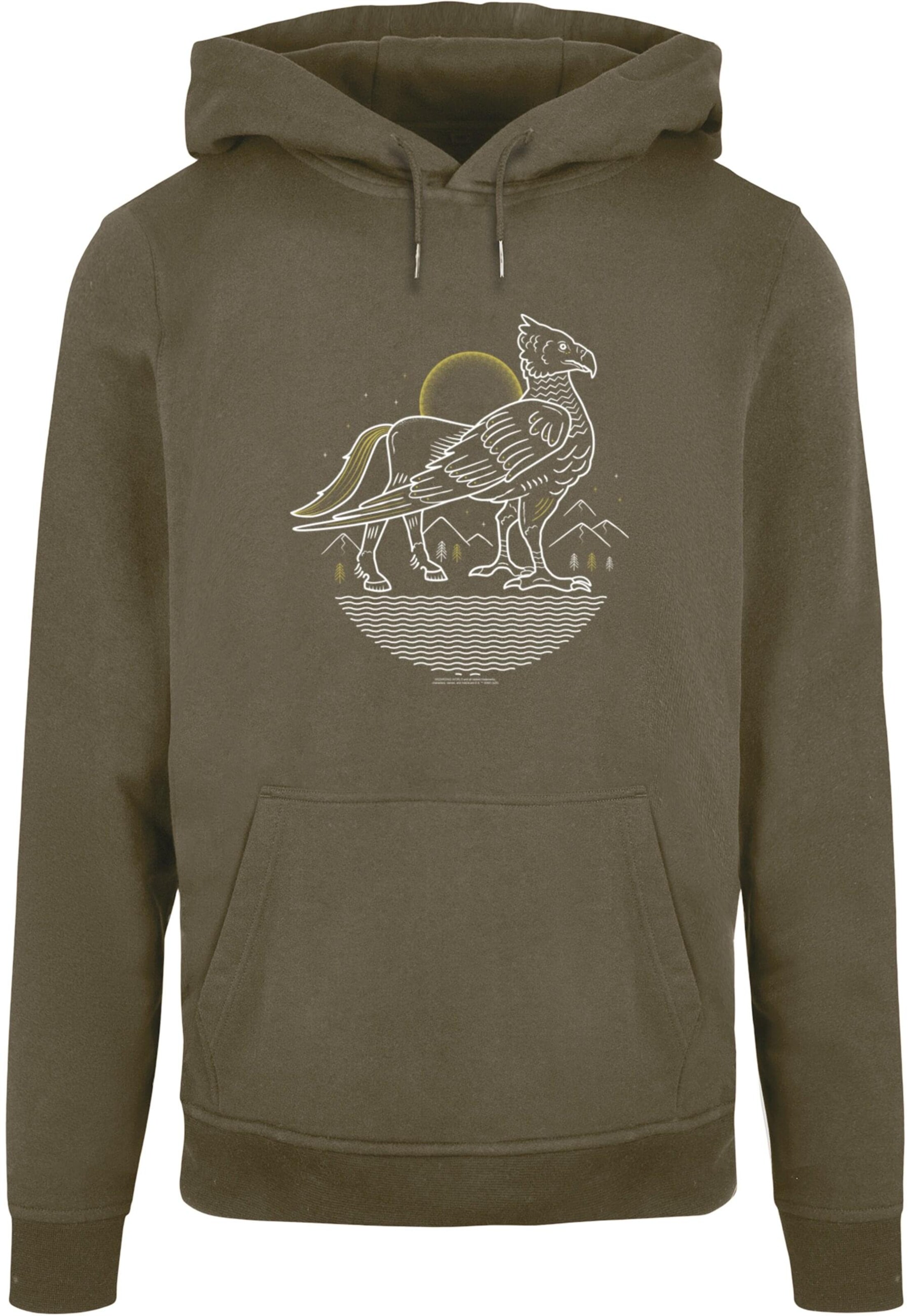 ABSOLUTE CULT Sweatshirt 'Harry Potter - Buckbeak Line' in Groen: voorkant