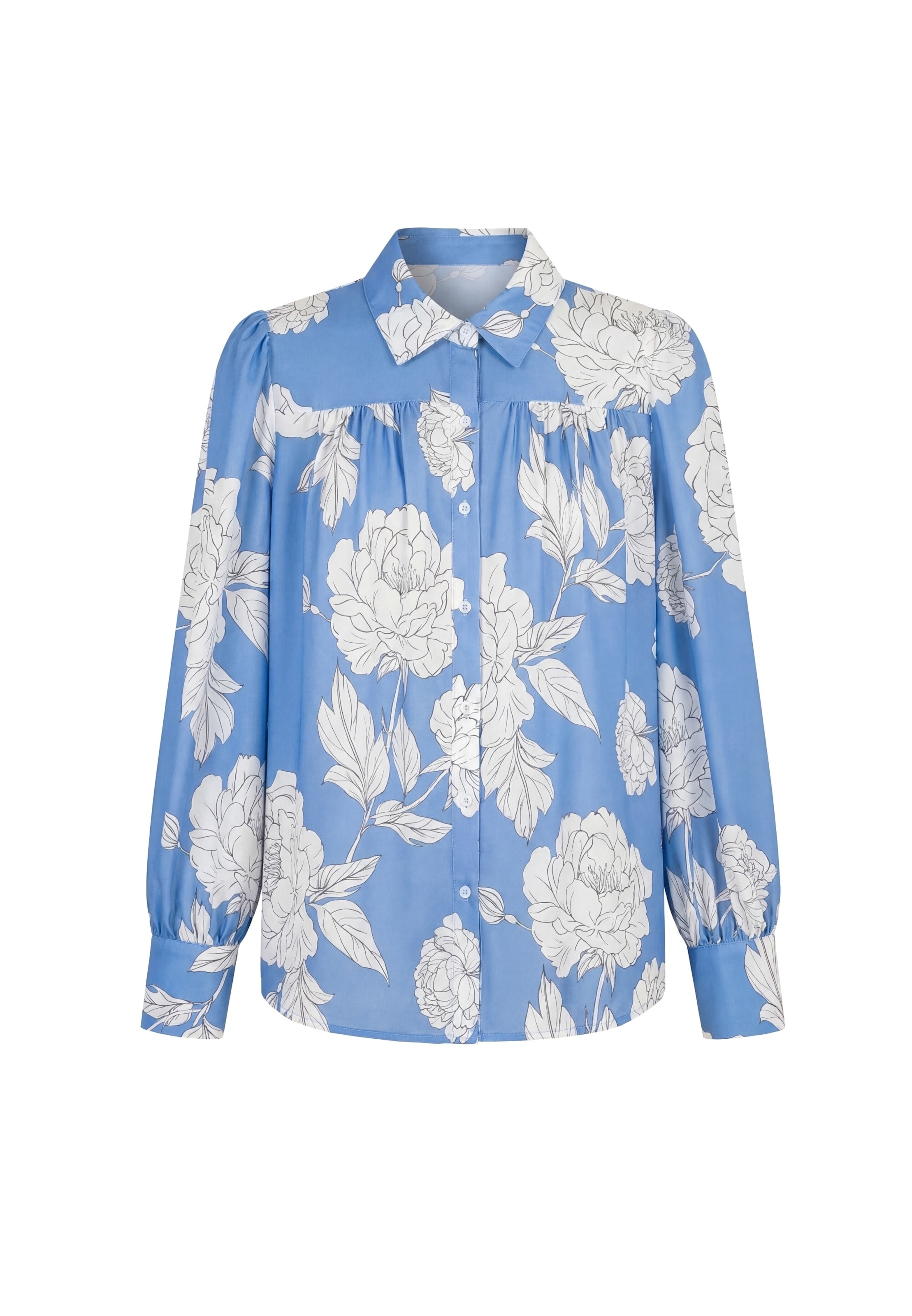Usha - Blusa en azul: frente