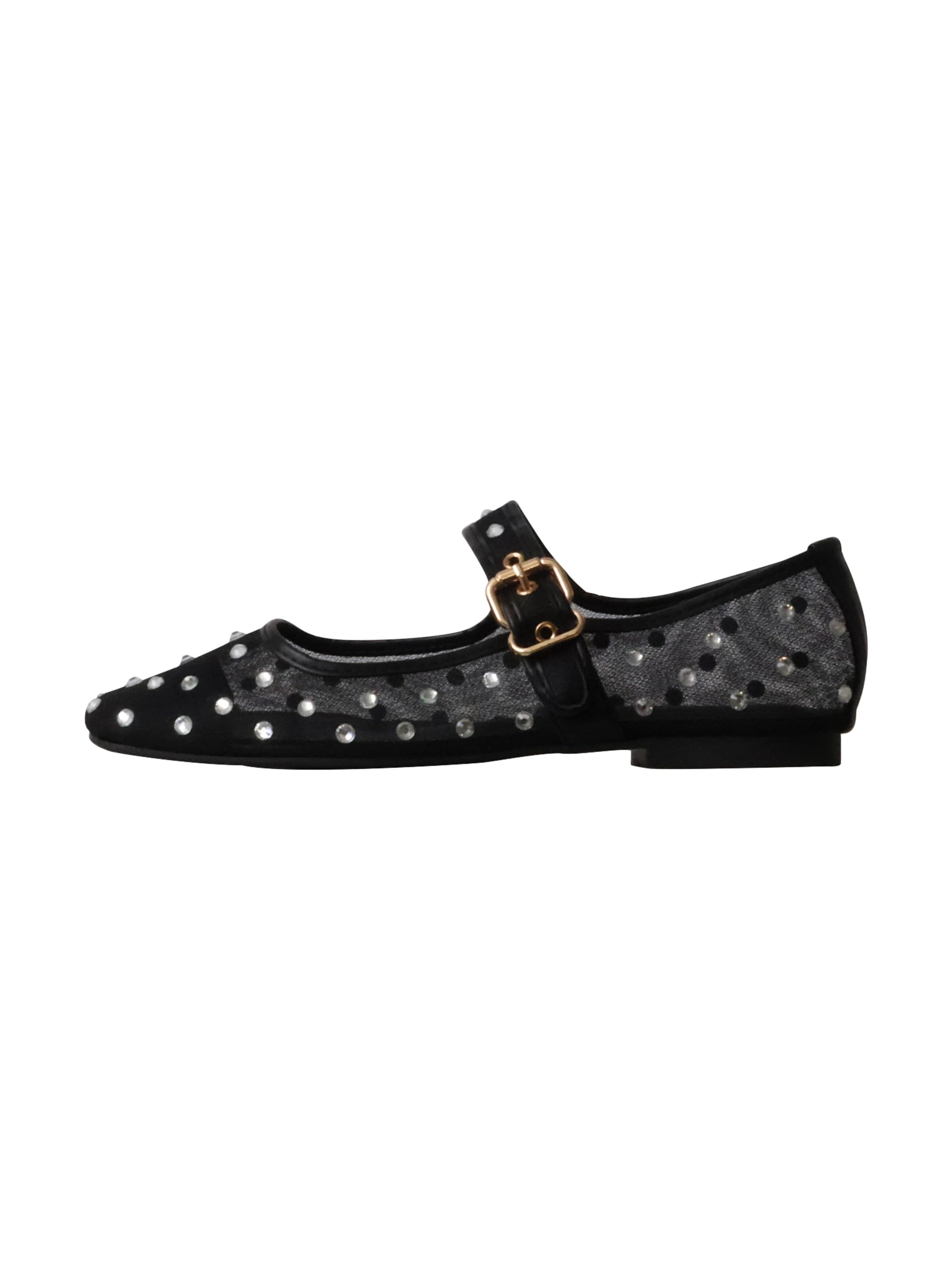 Super Mode Ballerina 'Ballerinas mit Riemchen von Alta Moda'‌‌‌ in Schwarz: Vorderseite