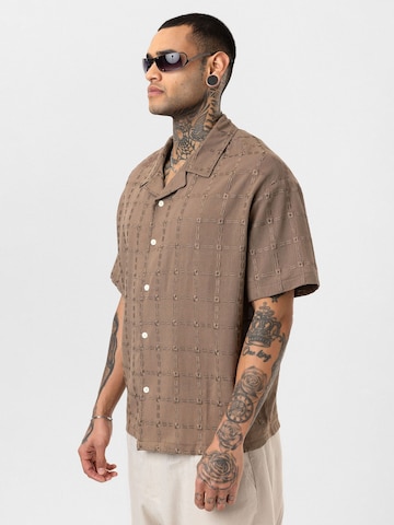 Dandalo Comfort fit Button Up Shirt 'Justin' in Brown