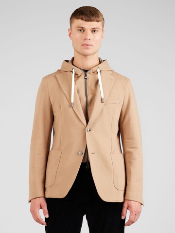 Coupe slim Veste de costume 'Hanry' BOSS Black en beige : devant