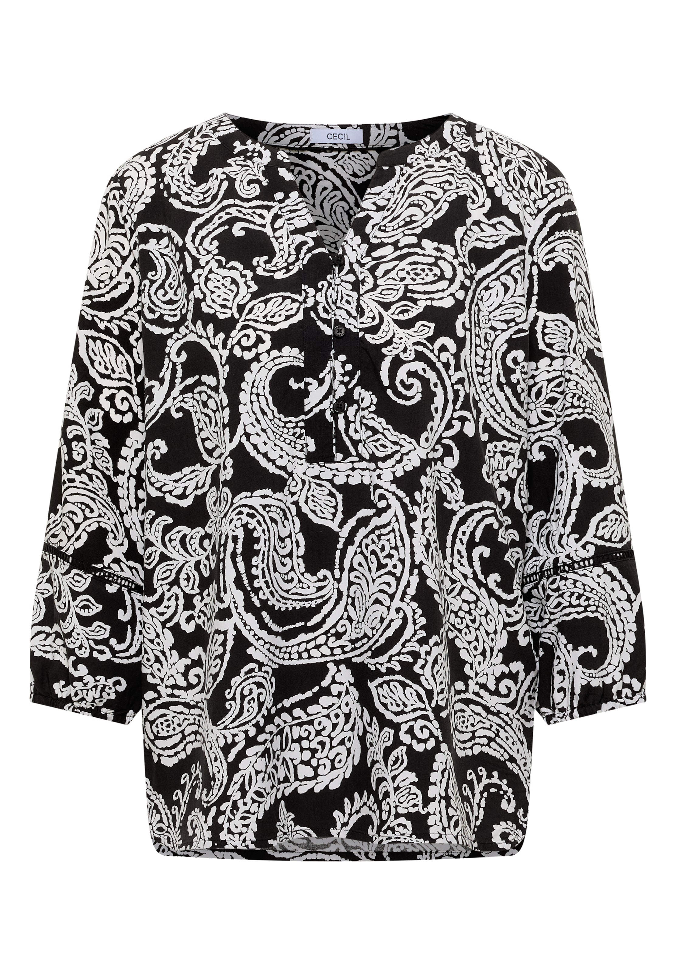 CECIL 3/4-Arm Tunika mit Print in Schwarz: Vorderseite