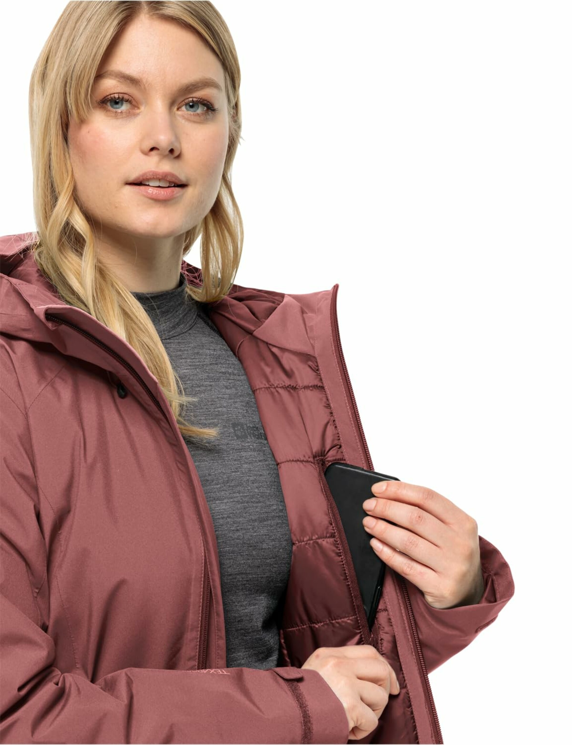 JACK WOLFSKIN Outdoor Jacket 'Heidelstein' in Red