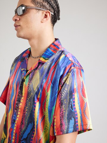 Carlo Colucci Comfort fit Button Up Shirt in Red
