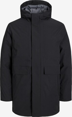 JACK & JONES Winter Parka 'Blatiger' in Black: front