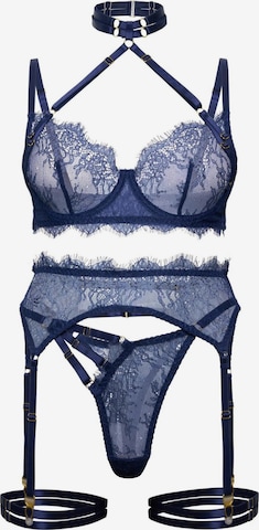 Orchibelle Underwear Sets 'Elodie' in Blue: front