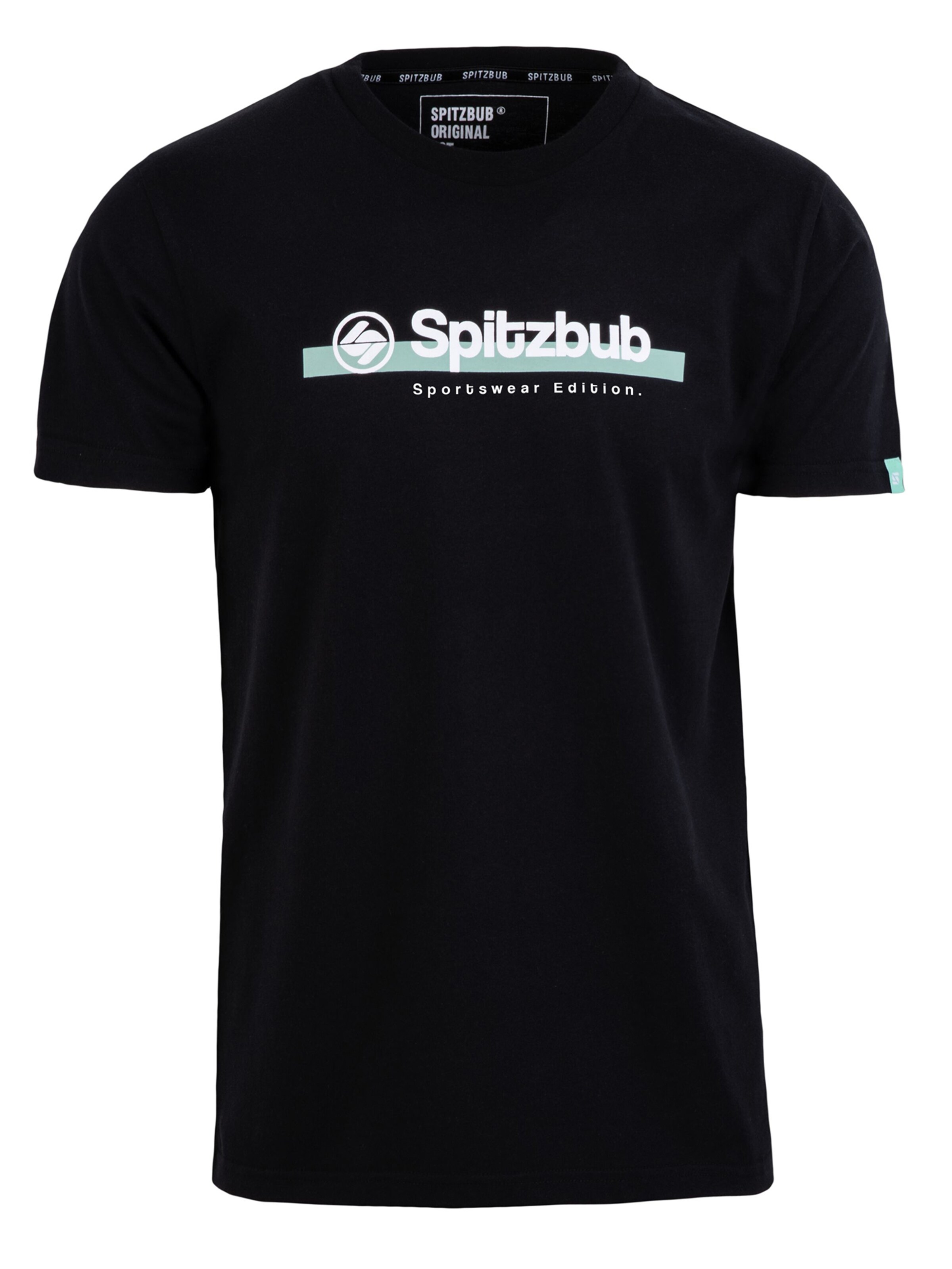 SPITZBUB Shirt ' Dots Sports ' in Zwart: voorkant