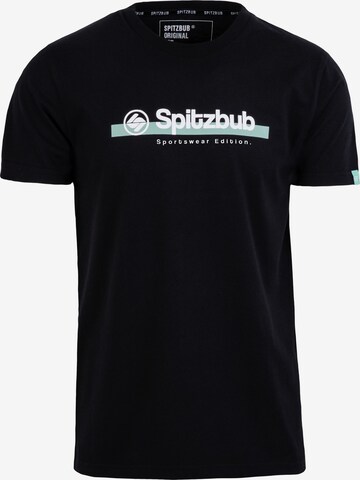 SPITZBUB Shirt ' Dots Sports ' in Zwart: voorkant